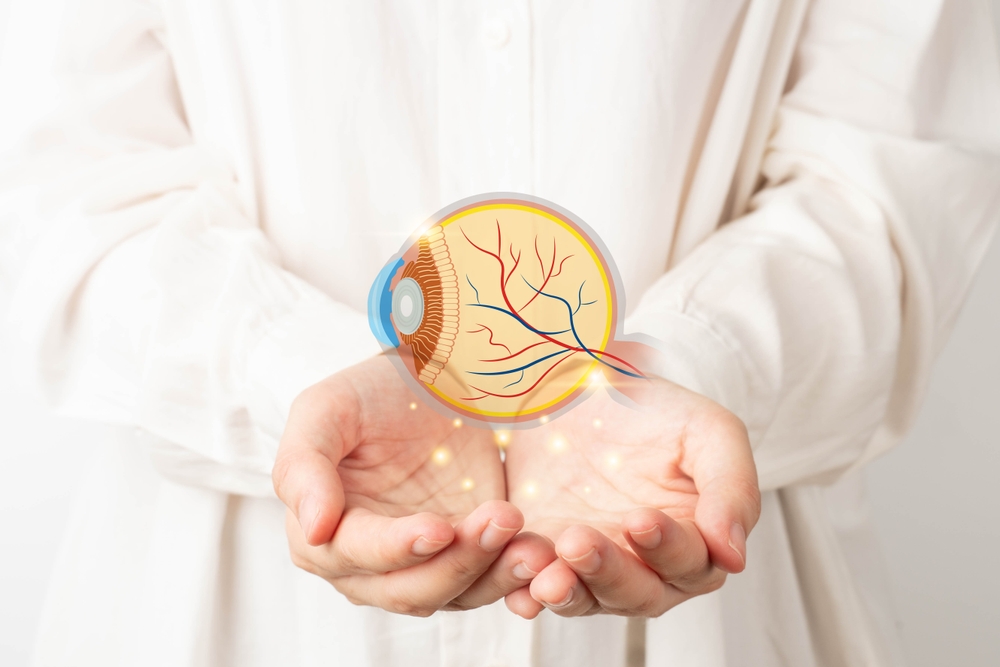 Human,Eye,Anatomy,Hologram,On,Doctor,Hands.,Awareness,Of,Eye