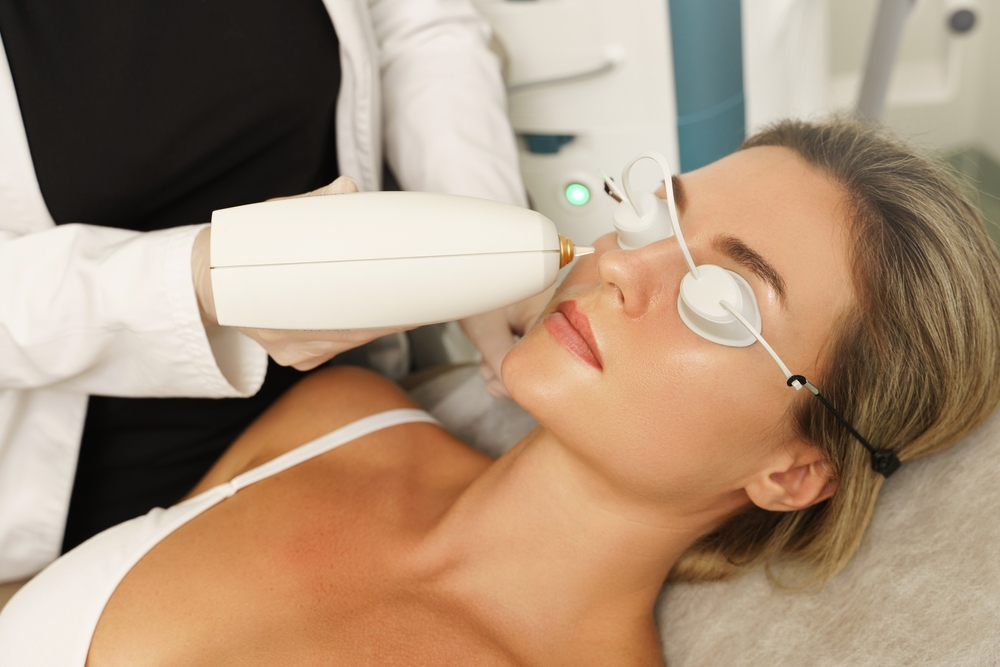 Woman,Client,During,Ipl,Treatment,In,A,Cosmetology,Medical,Clinic